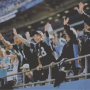 Panthers Faithful: Christian Carolina Panthers fans enjoying a game at Bank of America Stadium