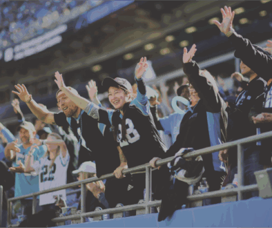 Panthers Faithful: Christian Carolina Panthers fans enjoying a game at Bank of America Stadium