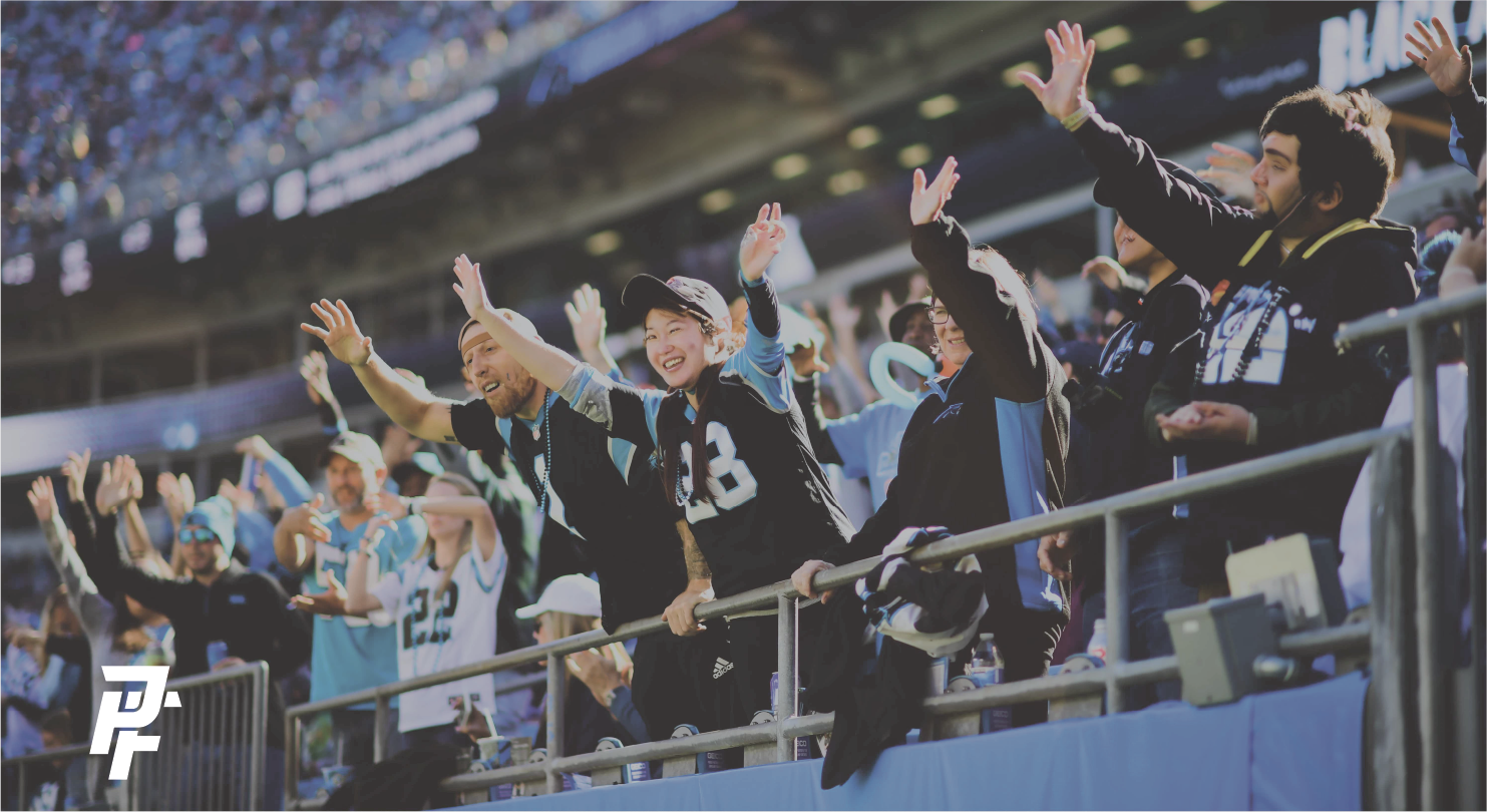 Panthers Faithful: Christian Carolina Panthers fans enjoying a game at Bank of America Stadium